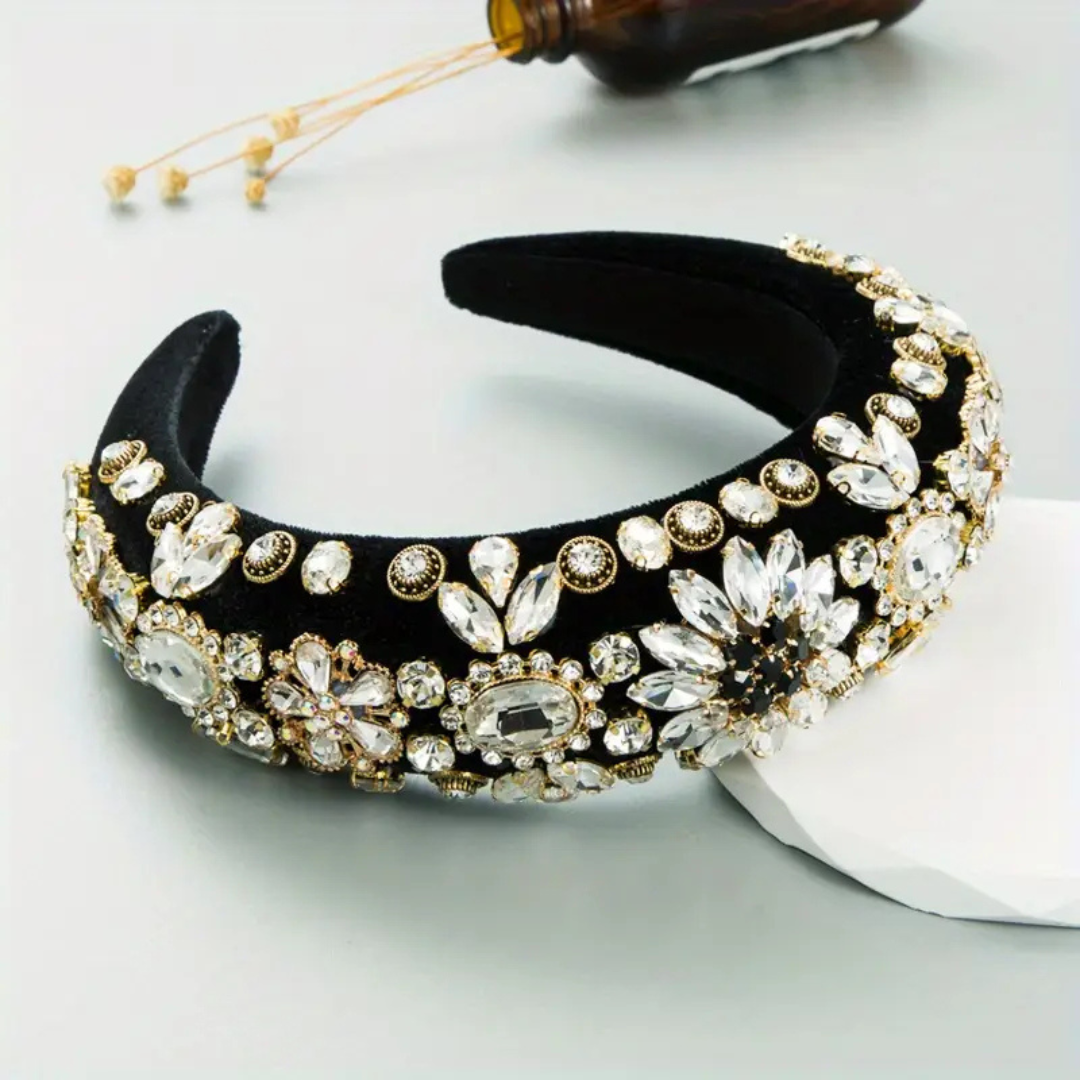 Ms Angela - Full Rhinestone Flower Headbands