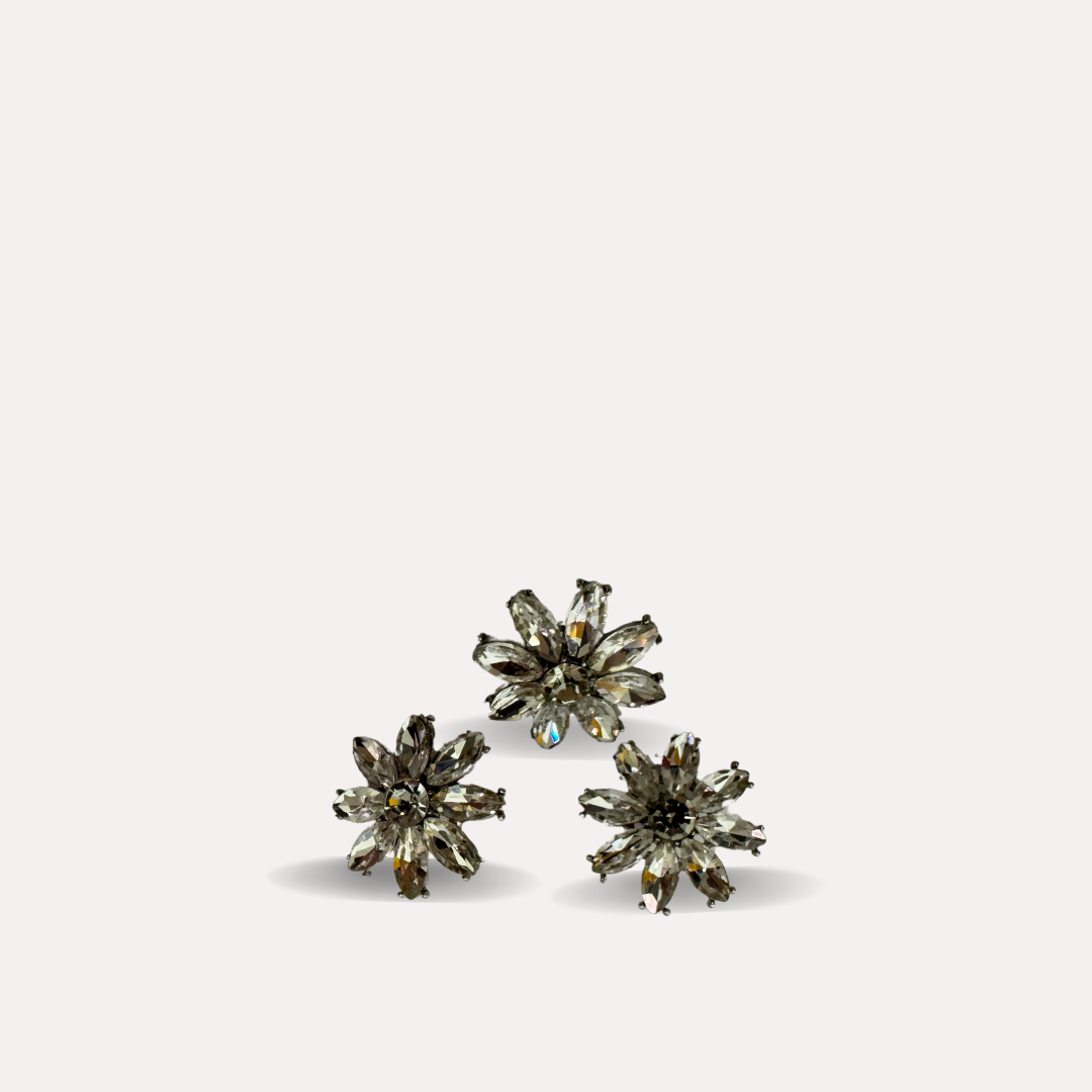 Shoe Trims - Flower (Silver,Green,Pink,Coffee)
